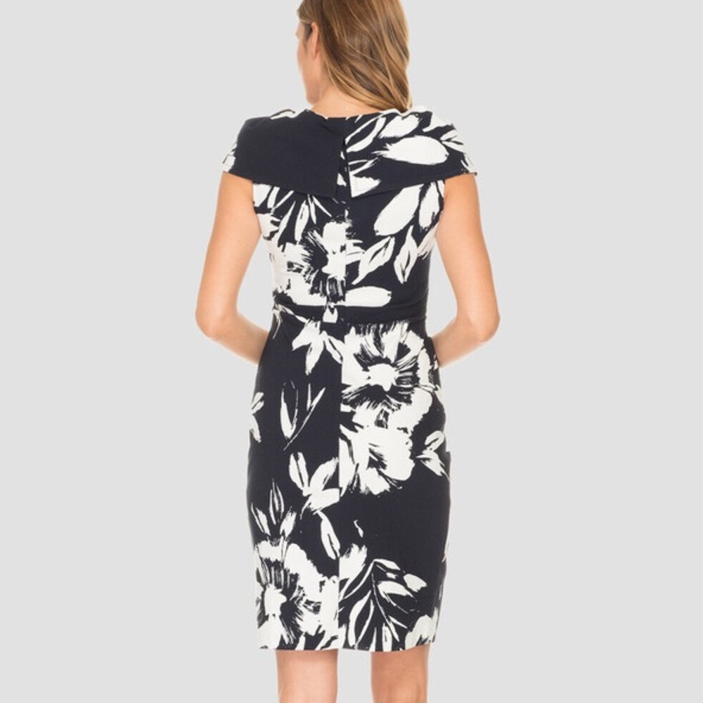 Joseph Ribkoff Navy-White Dress - Picture 3 of 6